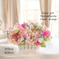 母の日 カーネーション ホワイトグリーン 花 ギフト Mサイズ造花