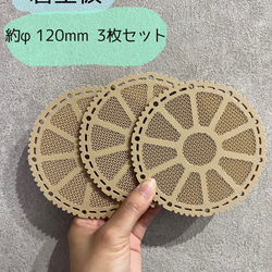 ビカクシダ　着生板　丸型　約φ120mm 3枚セット 2枚目の画像