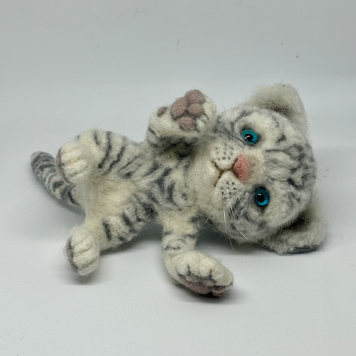 羊毛フェルト　ホワイトテリア 羊毛フェルト ホワイトテリア