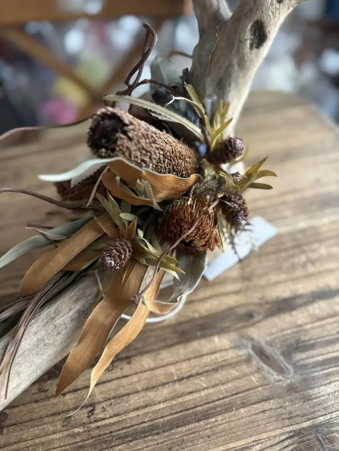 流木のドライフラワーアート【送料無料】