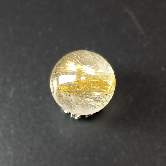 金針の集合体が美しい ゴールド タイチンルチル クォーツ 10mm 粒売り 金針の集合体が美しい ゴールド タイチンルチル クォーツ 10mm 1粒売り