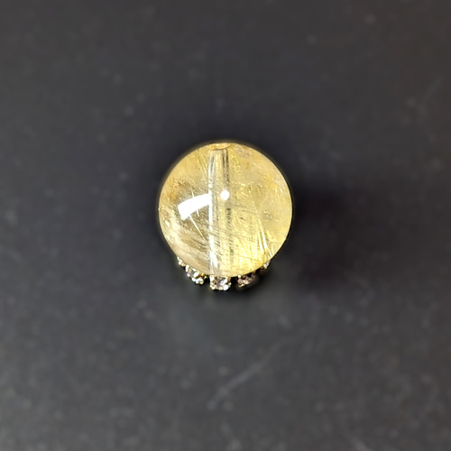 金針の集合体が美しい ゴールド タイチンルチル クォーツ 10mm 1粒売り