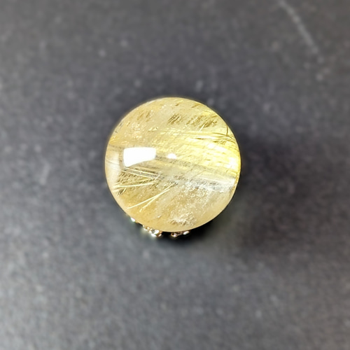金針の集合体が美しい ゴールド タイチンルチル クォーツ 10mm 1粒売り