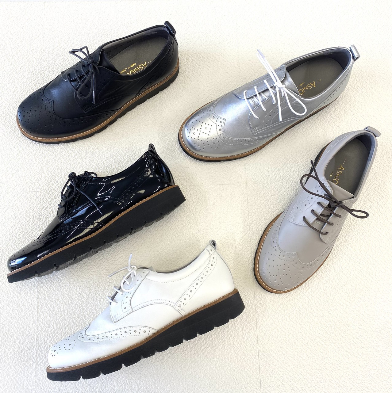 【アシオト】神戸の靴職人が作った♪超軽量・純国産レザーウィングチップシューズモデルサイズ26.0cmまで(KOBE02)