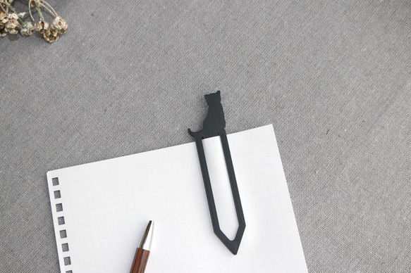 猫シルエットしおり　４点セット（デザイン１） 3枚目の画像