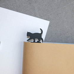 猫シルエットしおり　４点セット（デザイン１） 4枚目の画像