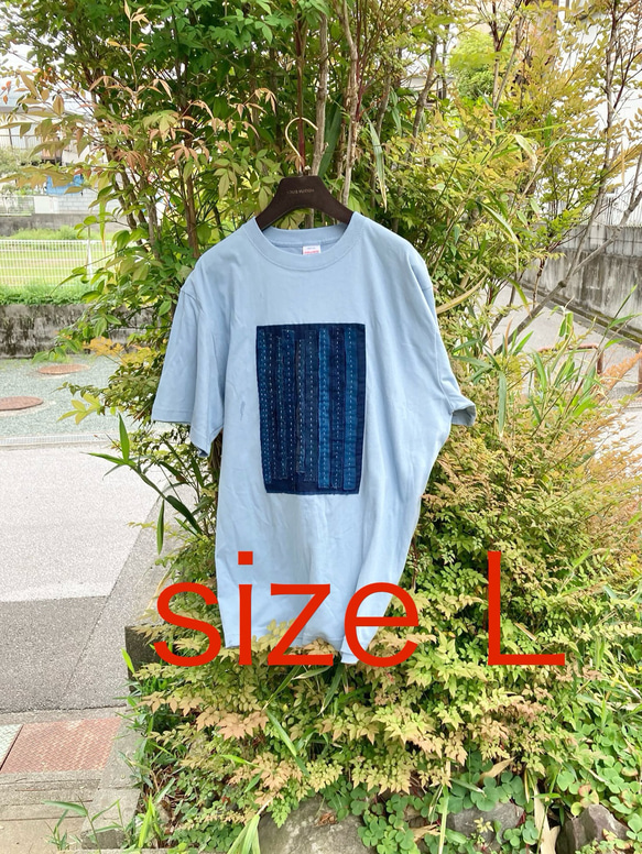 古布リメイクトップス 2331 size S 襤褸 tシャツ 古布 リメイク 藍染 藍染め らんる 古