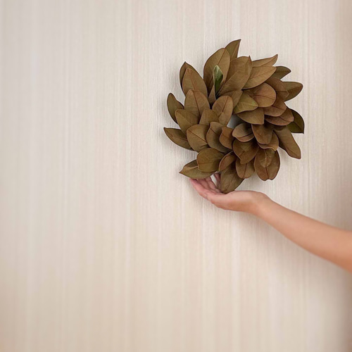 秋のマグノリアリーフリース 30cm｜タイサンボクのシンプルで