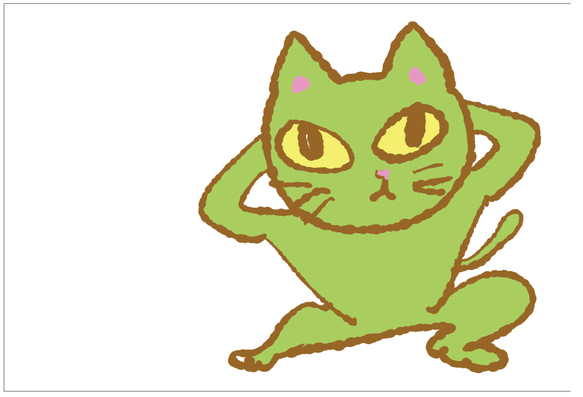 にゃーにゃの逆襲　ポストカード猫７枚セット 7枚目の画像
