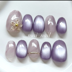 ネイルチップ オーダー ミラー マグネット ニュアンス ぷっくり 韓国