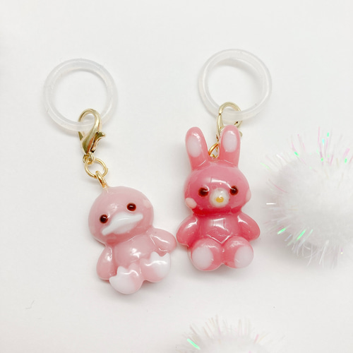 5個入り アンブレラマーカー 目印チャーム レジンキーホルダー