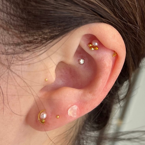 耳つぼジュエリー☆mixデザイン イヤリング・ノンホールピアス
