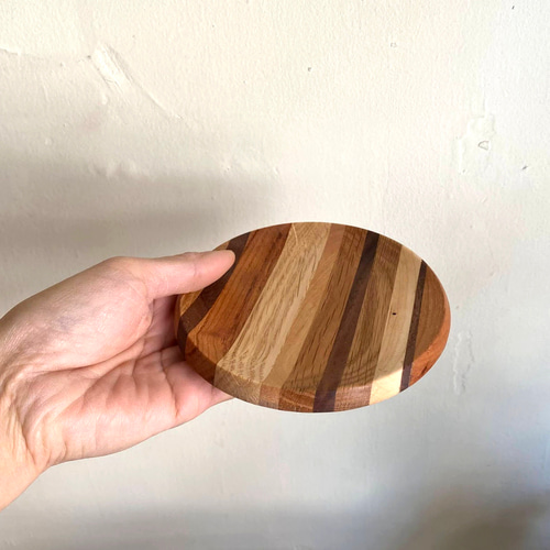 ハンドメイド　寄木　小皿 寄せ木の小皿 Φ125cm | iichi 日々の暮らしを心地よくする