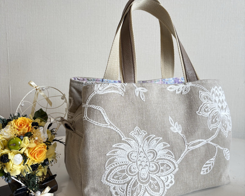 ツイントートバック インポート刺繍 2 トートバッグ tumugi 通販