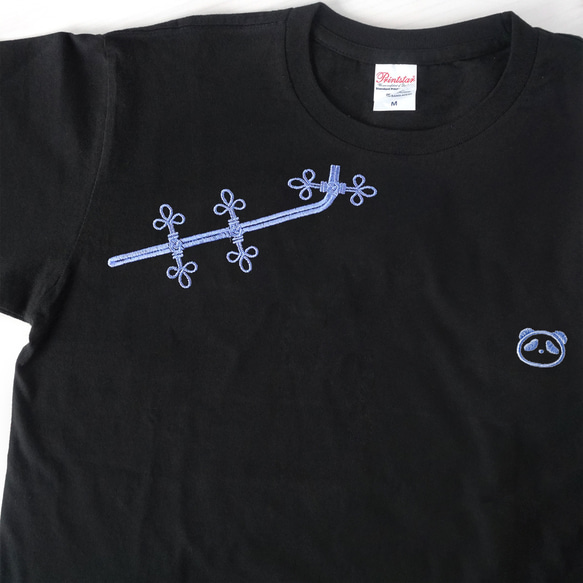 チャイナ風の刺繍Tシャツ 2枚目の画像