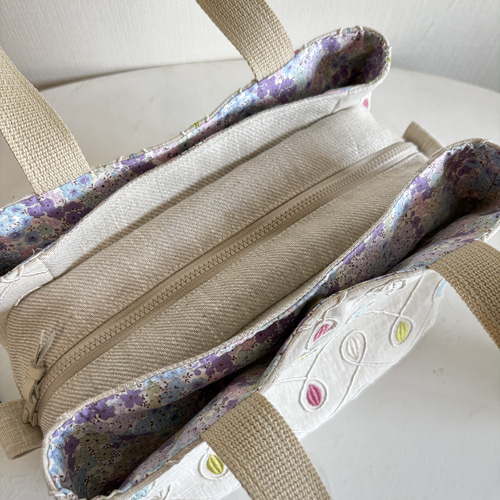 ツイントートバック　インポート刺繍　１ ツイントートバック インポート刺繍1 トートバッグ tumugi 通販