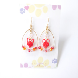 オーダー】全22色水引猫ちゃんピアス(金具変更できます) 購入後色を