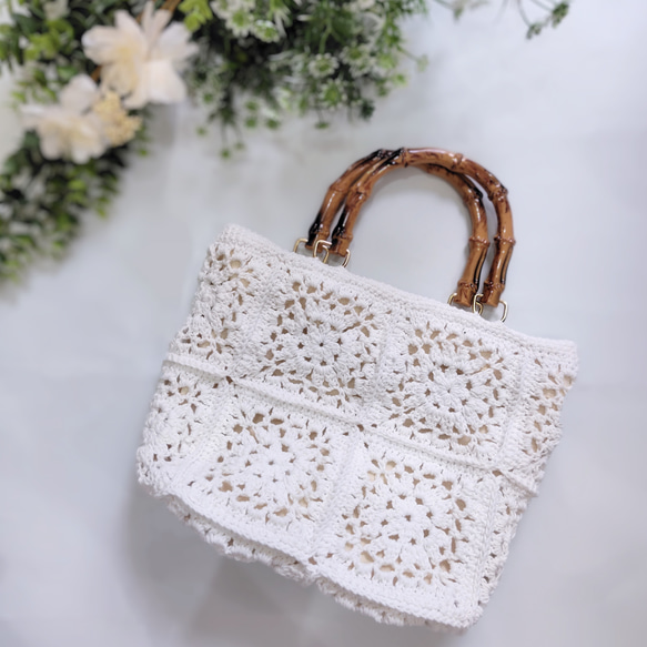 ナチュラル感◎ 編み込みバッグ(白) おしゃれ女子必見！ ナチュラル感