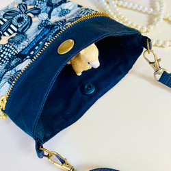 ＊スマホショルダー＊スマホポーチ＊コサッシュ＊北欧風＊花柄 5枚目の画像