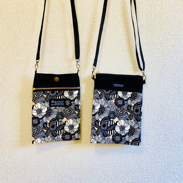 ＊スマホショルダー＊スマホポーチ＊コサッシュ＊北欧風＊花柄 11枚目の画像