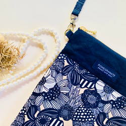 ＊スマホショルダー＊スマホポーチ＊コサッシュ＊北欧風＊花柄 8枚目の画像