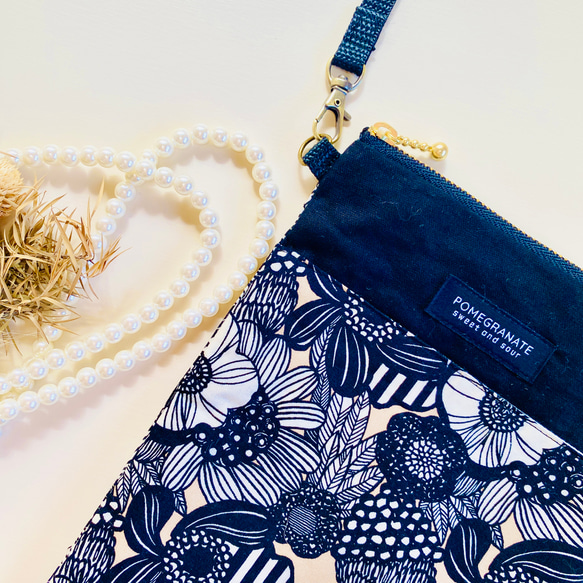 ＊スマホショルダー＊スマホポーチ＊コサッシュ＊北欧風＊花柄 8枚目の画像