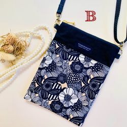 ＊スマホショルダー＊スマホポーチ＊コサッシュ＊北欧風＊花柄 6枚目の画像