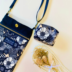 ＊スマホショルダー＊スマホポーチ＊コサッシュ＊北欧風＊花柄 13枚目の画像