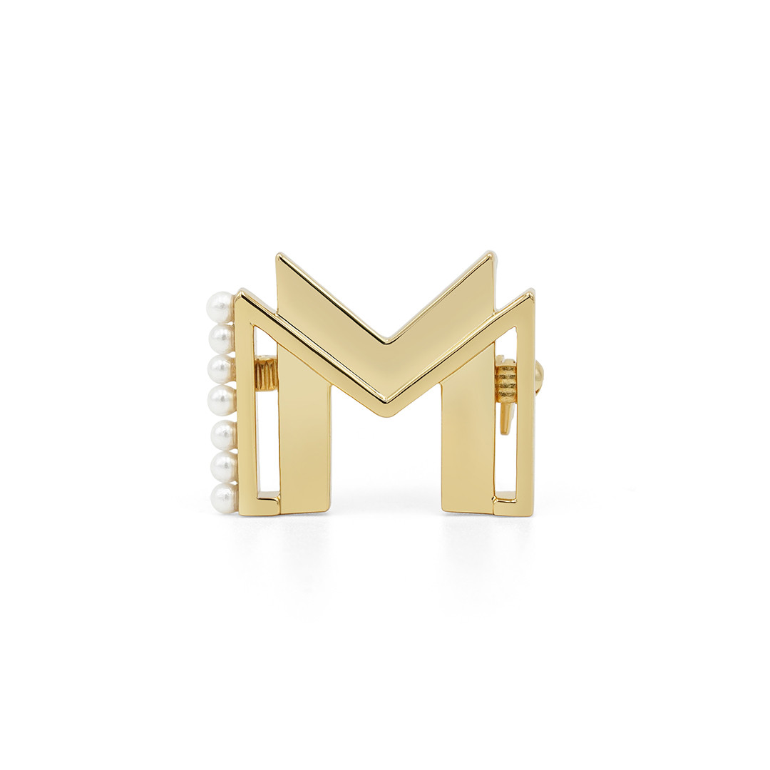 イニシャルM、ブローチ兼ペンダントトップ 即発送可 20250107-2