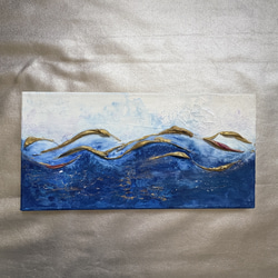 満月からの天使の梯子 テクスチャーアート 絵画 yuko_flor_art