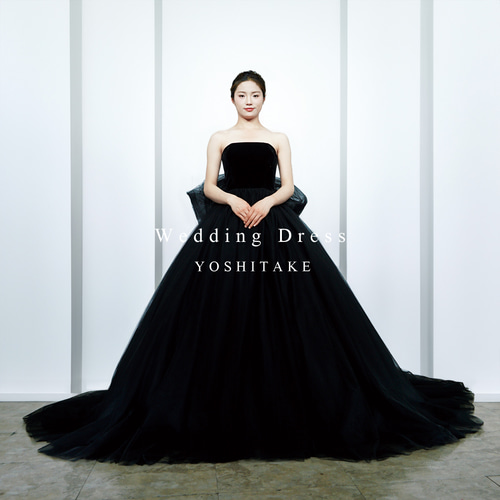 オーダー制作】ウエディングドレス.黒.カラードレス.ベロア.チュール