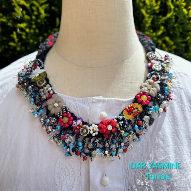 トルコ伝統工芸　oya刺繍　チョーカー　「大天使ミカエルとのつながりを深めてみましょう」　チョーカー117