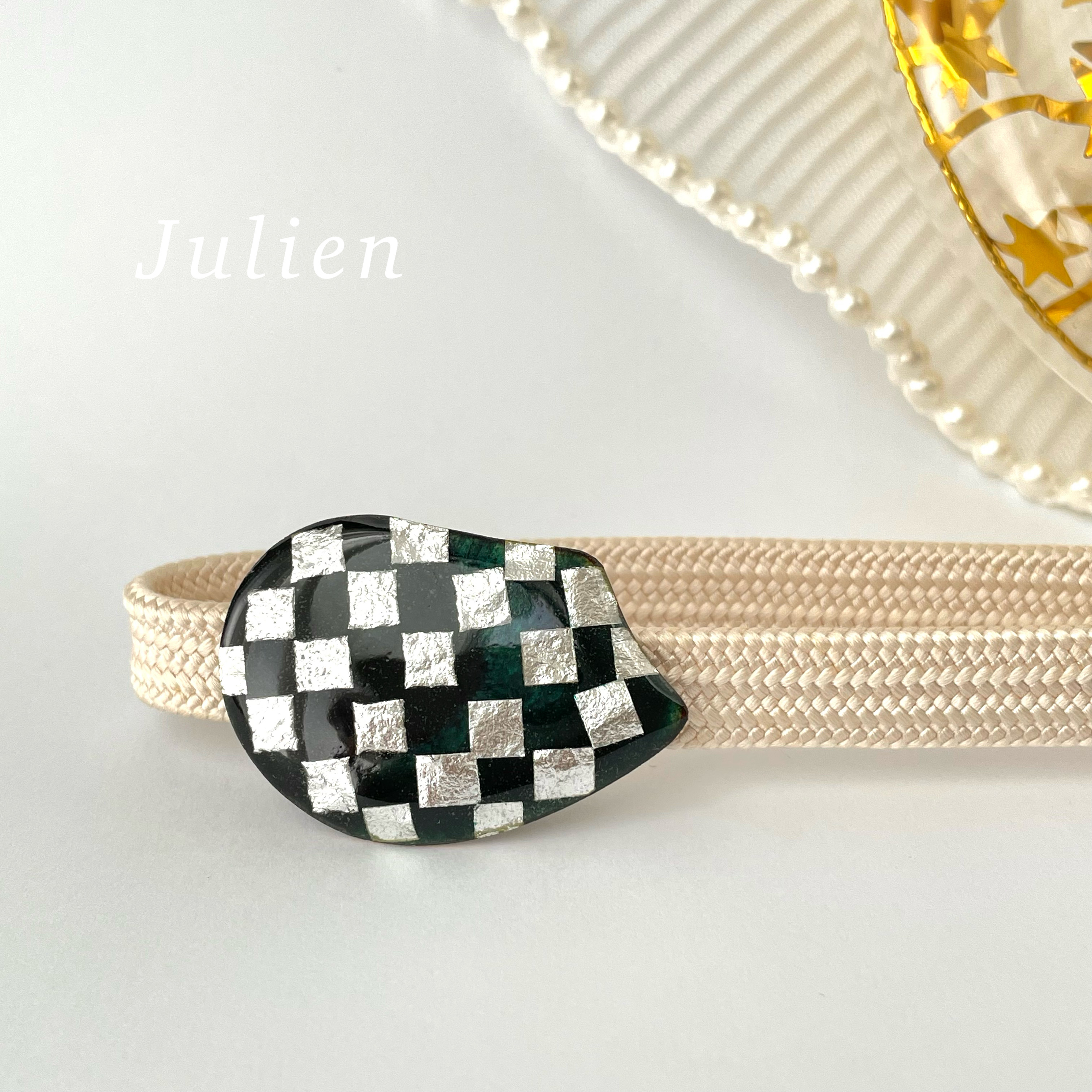 七宝焼帯留め  (815)