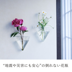 感謝を込めて280円OFF【フック付き壁掛け花瓶/さんかく】倒れない花瓶で話題！ 5枚目の画像