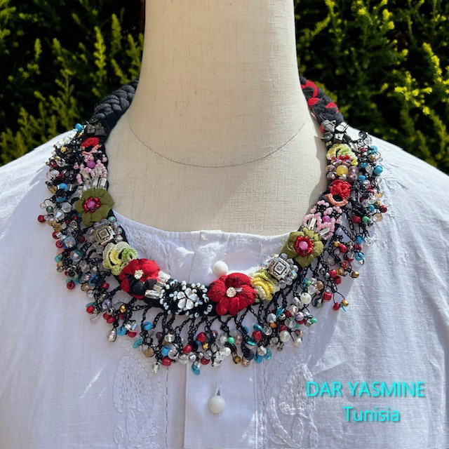 トルコ伝統工芸　oya刺繍　チョーカー　「浄化と癒しを受取り輝きを取り戻すのです」　チョーカー118