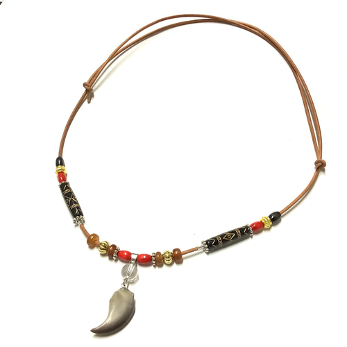 一点物☆魔.除けの御守り 熊の爪＆ヒマラヤ水晶 ネックレス ③