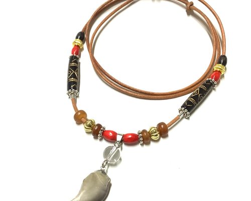 一点物☆魔.除けの御守り 熊の爪＆ヒマラヤ水晶 ネックレス ③