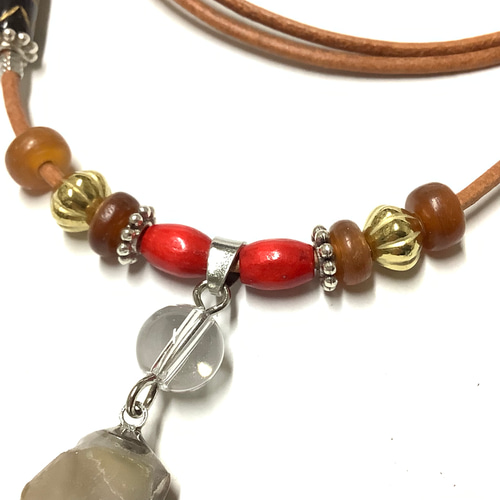 一点物☆魔.除けの御守り 熊の爪＆ヒマラヤ水晶 ネックレス ③