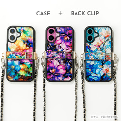 天然貝 螺鈿アート【iPhone/Galaxy対応】 フローラルデザイン ｜HQ スマホケース・マグセーフ 変更対応 11枚目の画像