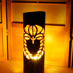 竹灯り・竹あかり・竹灯籠・竹灯篭・竹ランプ 繊細彫り～～ 癒しの灯り