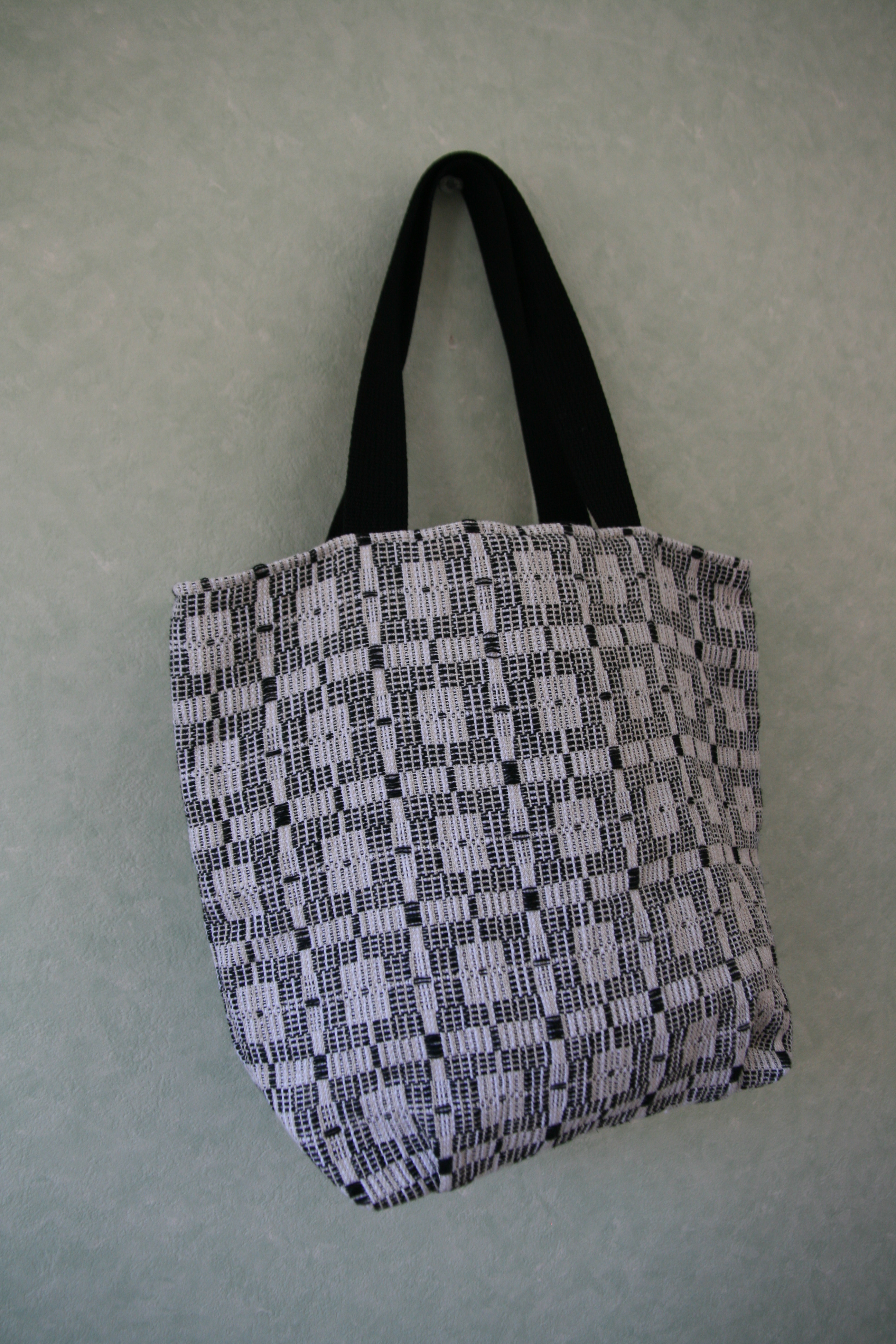 洗える!北欧手織りトートバッグ(黒)(やわらか) 洗える!北欧手織りトートバッグ(黒)(やわらか)