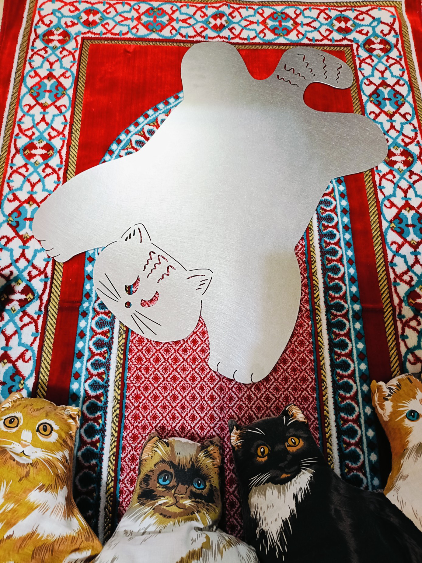 【受注生産】猫型アルミプレート