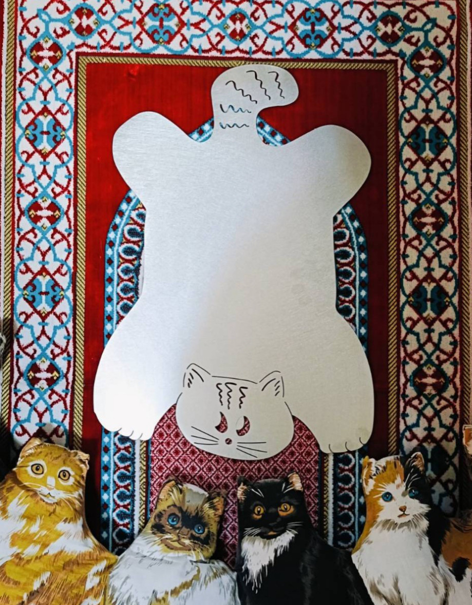 【受注生産】猫型アルミプレート