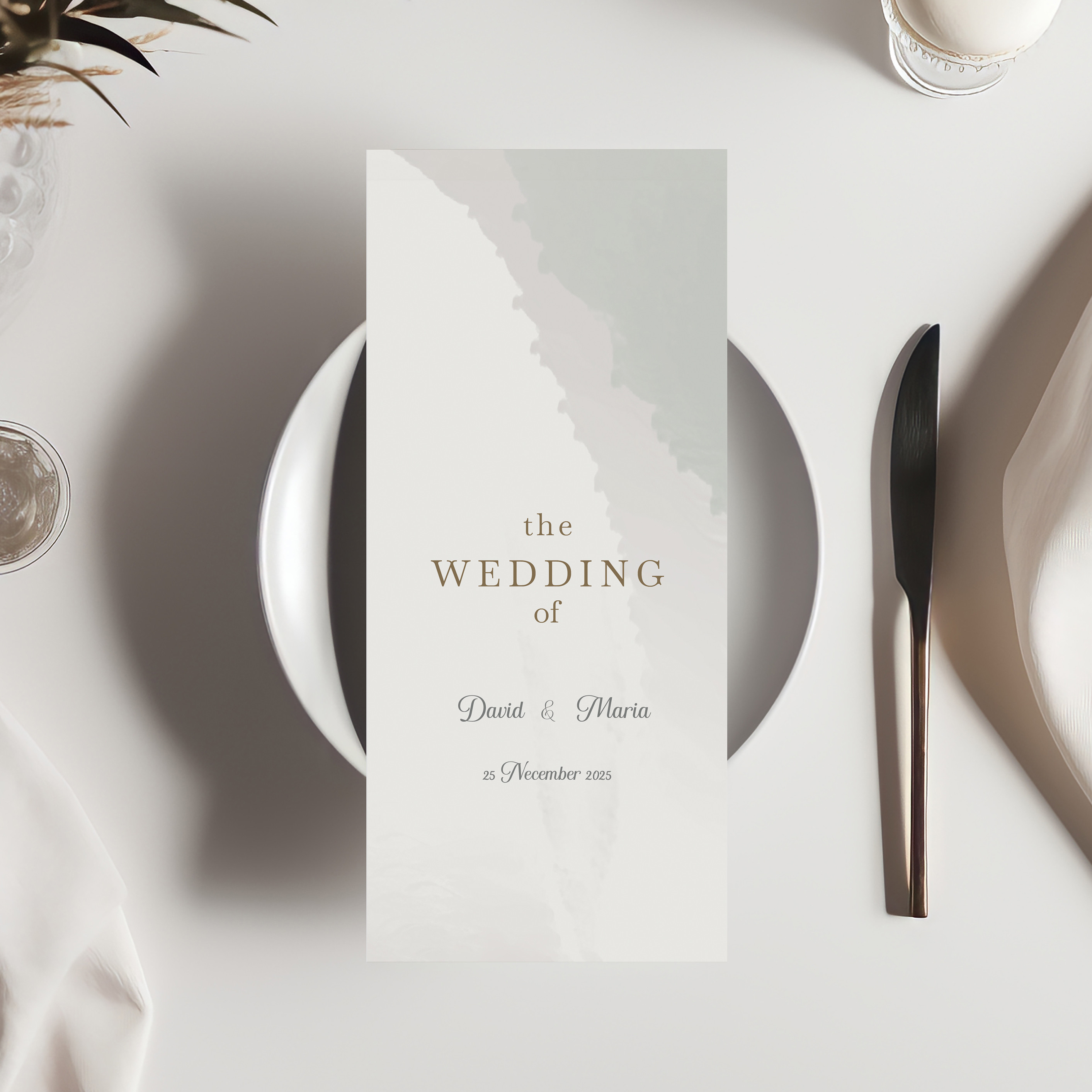 三つ折り 席次表 メニュー表　　クール/大人　To1 4,560円