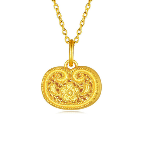 24K 24金　幸運の星のネックレス 足金999刻印入り 24K 24金 幸運の星のネックレス 足金999刻印入り