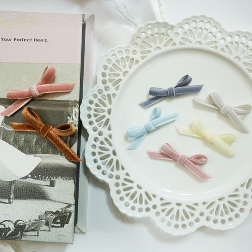 ベルベットリボン クリップ キッズヘアクリップ ベビーヘアクリップ