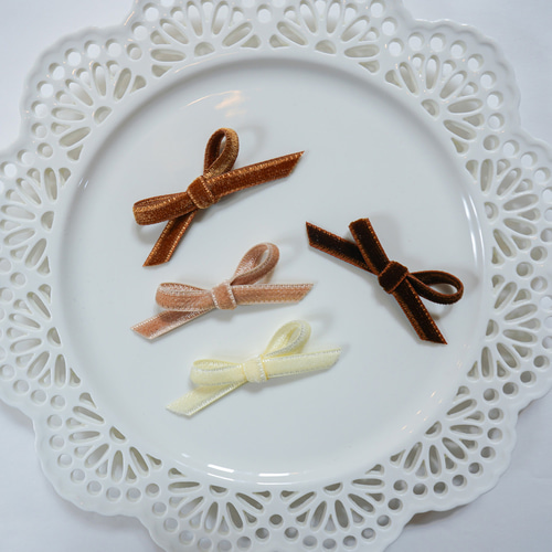 ベルベットリボン クリップ キッズヘアクリップ ベビーヘアクリップ