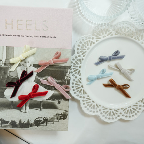 ベルベットリボン クリップ キッズヘアクリップ ベビーヘアクリップ