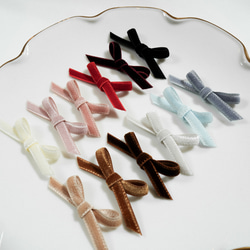 ベルベットリボン クリップ キッズヘアクリップ ベビーヘアクリップ