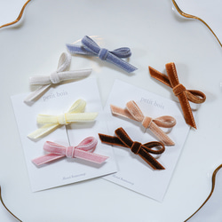 ベルベットリボン クリップ キッズヘアクリップ ベビーヘアクリップ